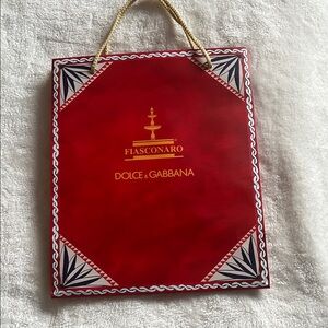 Dolce & Gabbana Red and Gold Gift Bag